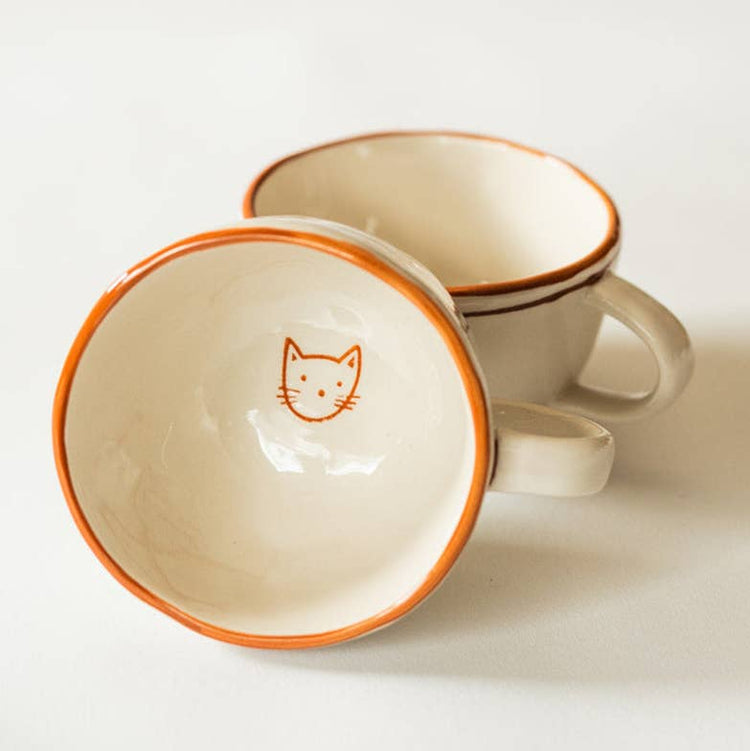 Cat Icon Stoneware Mug