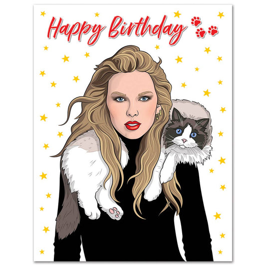 Taylor Cat's Meow Birthday Card