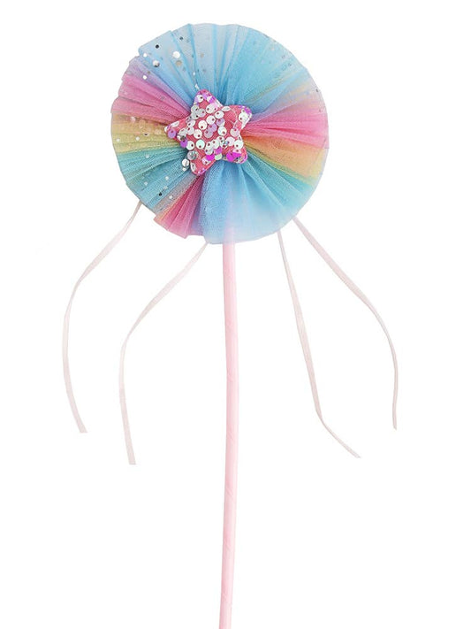 Sequin Star Tulle Wand