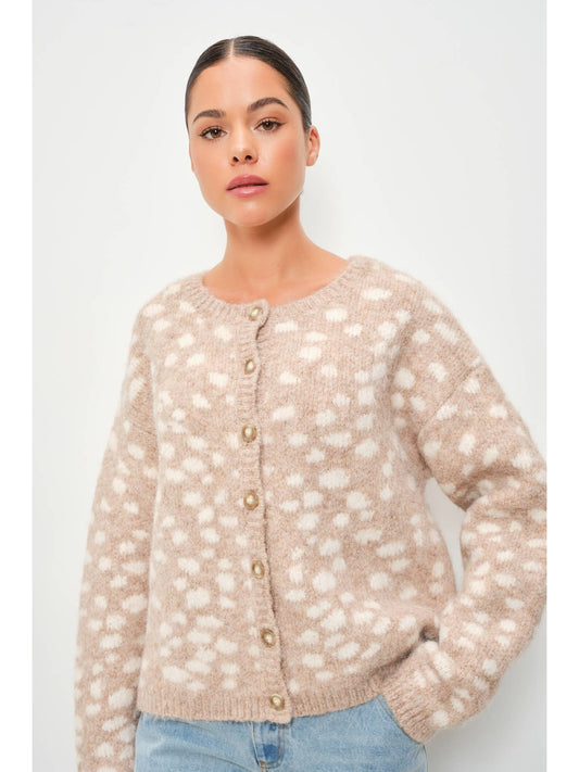 Malia Deer Print Cardigan