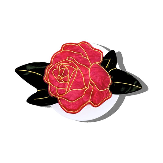 Hand-Painted Rose Gripcharm