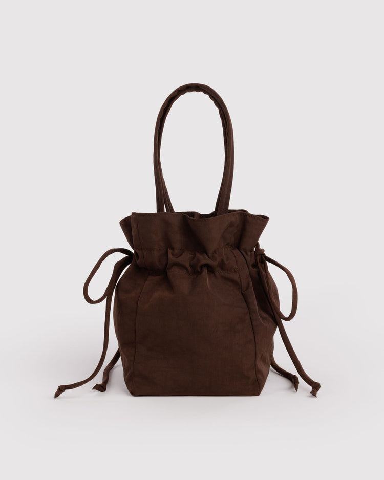 Baggu Nylon Drawstring Bag in Coffee
