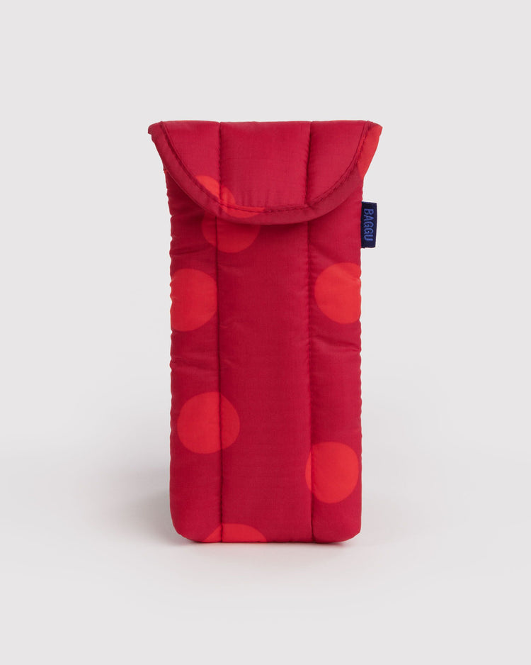 Baggu Puffy Glasses Sleeve in Red Polka Dot