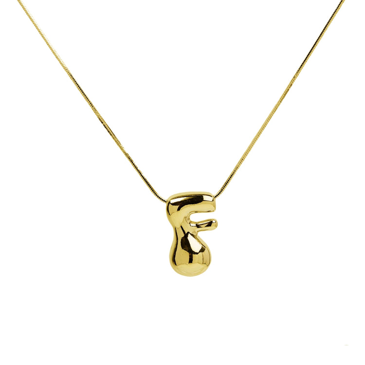 Initial Waterdrop 18K Gold Necklace