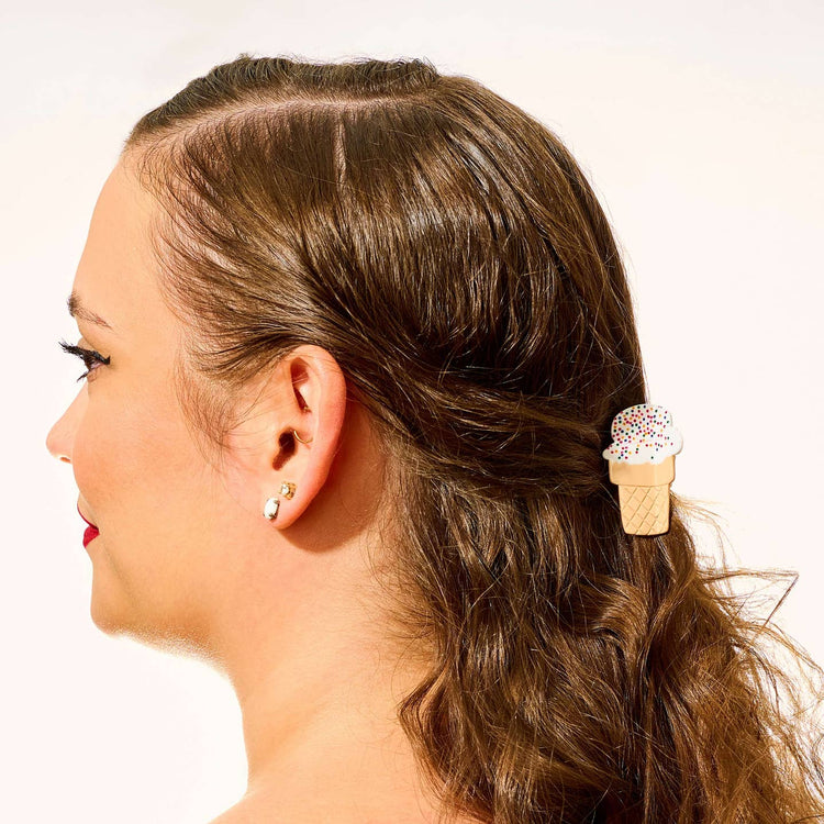 Mini Sprinkle Ice Cream Hair Claw Clip