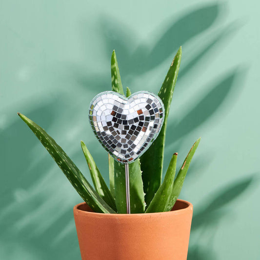 Disco Heart Decorative Plant Stake