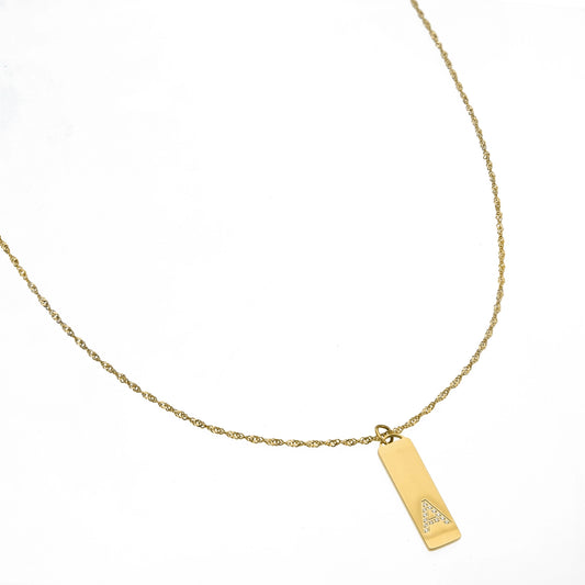 Initial Bar Necklace