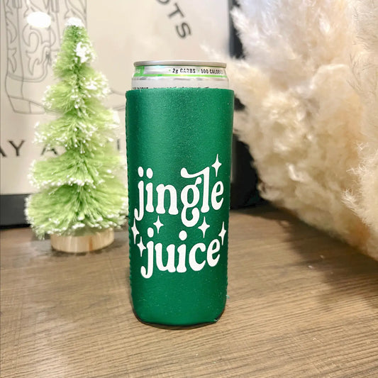 Metallic Green Jingle Juice Koozie