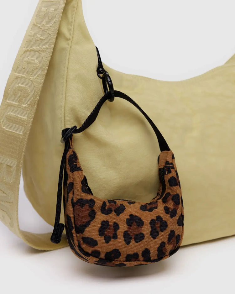 Baggu Crescent Bag Charm in Leopard