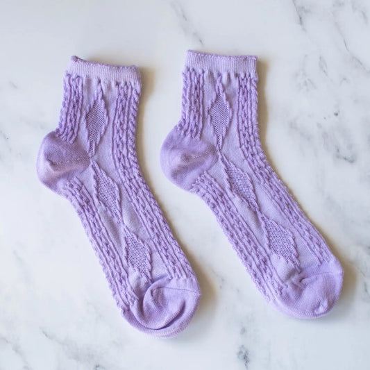 Lilac Diamond Casual Socks