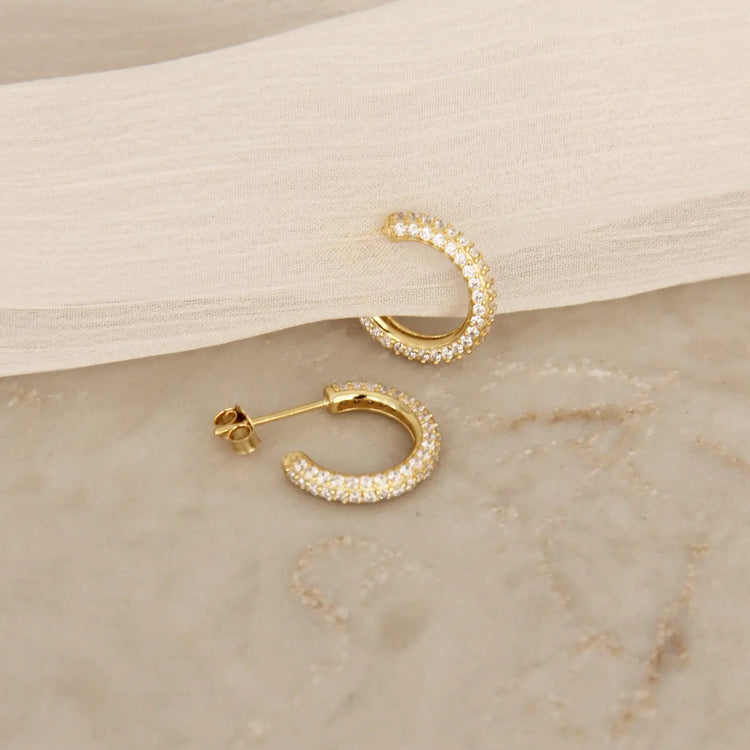 Maive Gold Lucia Semi Hoops