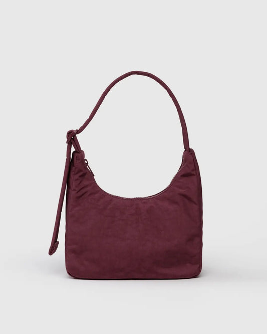 Baggu Mini Nylon Shoulder Bag in Mahogany