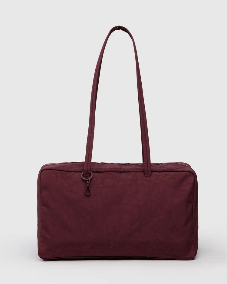 Baggu Medium Nylon Bowler Bag in Mahogany