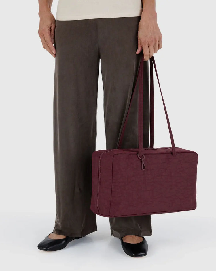 Baggu Medium Nylon Bowler Bag in Mahogany