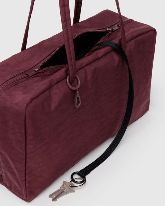 Baggu Medium Nylon Bowler Bag in Mahogany