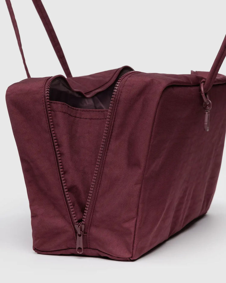 Baggu Medium Nylon Bowler Bag in Mahogany