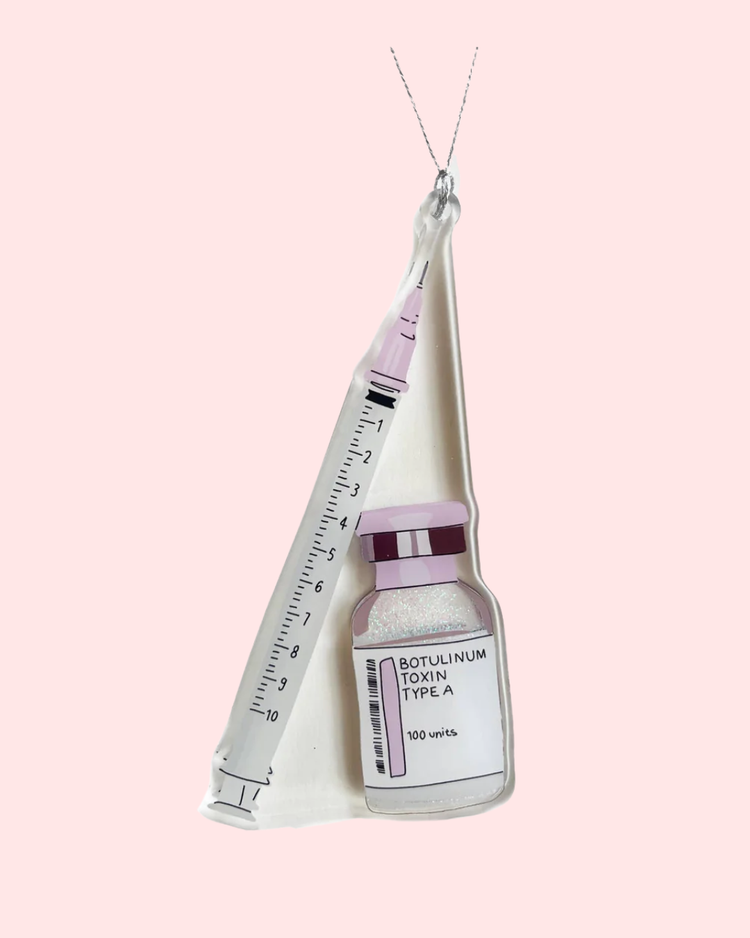 Botox Glitter Ornament