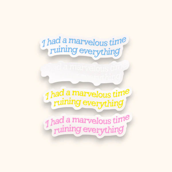 Marvelous Time Mirror/Window Cling