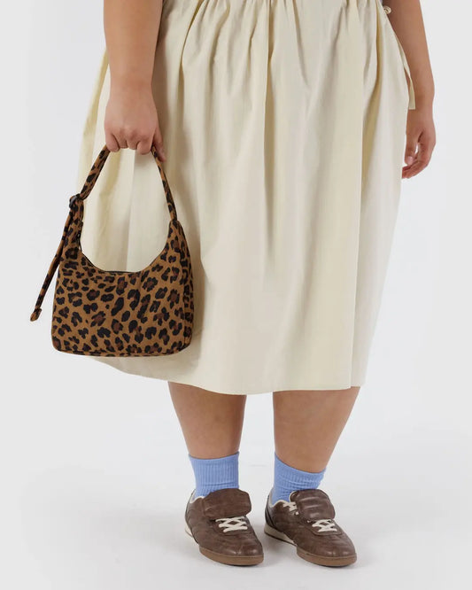 PREORDER Baggu Mini Nylon Shoulder Bag in Leopard
