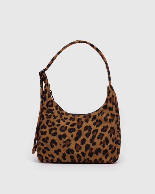 PREORDER Baggu Mini Nylon Shoulder Bag in Leopard