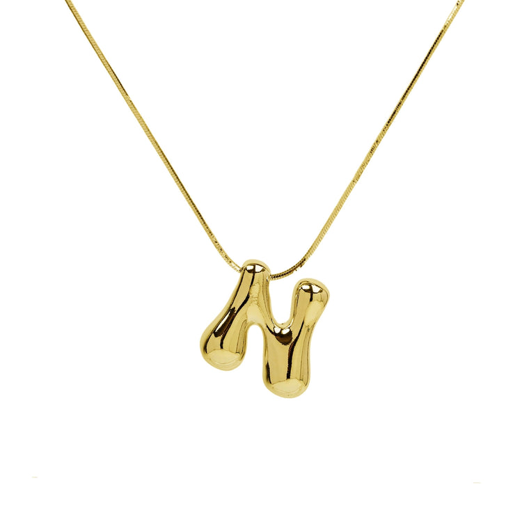 Initial Waterdrop 18K Gold Necklace