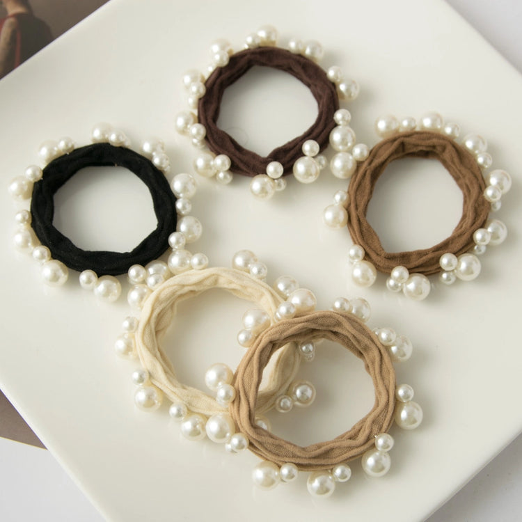 Textured Seamless Pearl Hair Tie Set