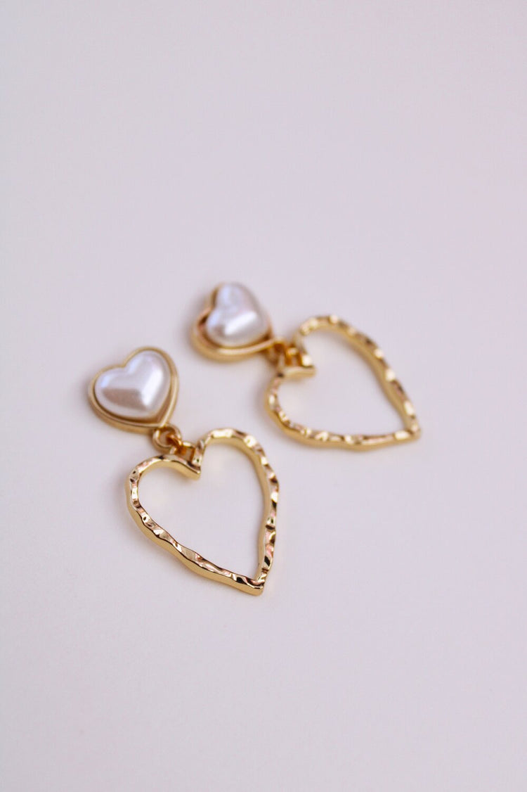 Pearly Heart Dangles