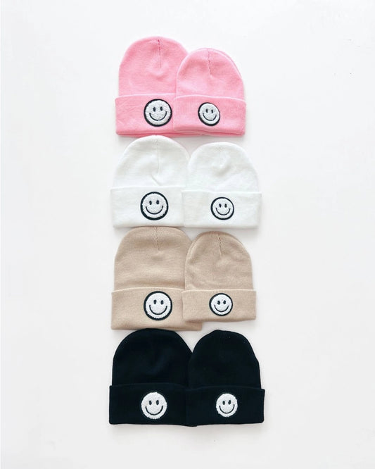 Smiley Beanie in Pink