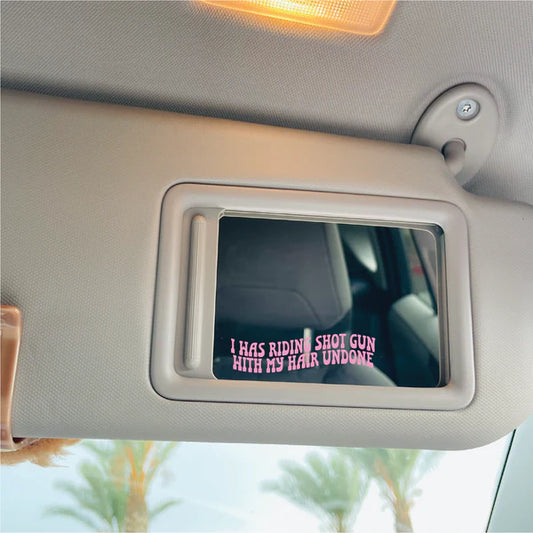 Riding Shotgun, Hair Undone Mirror/Window Cling