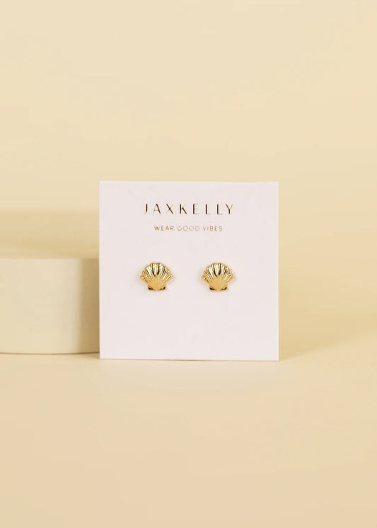 JaxKelly Seashell Gold Earrings