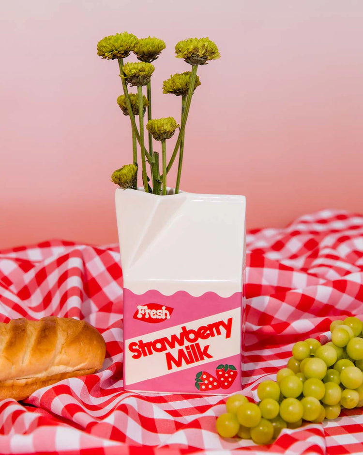Strawberry Milk Vase