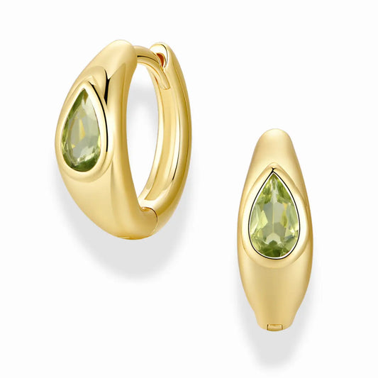Tally Pear Huggie Hoops