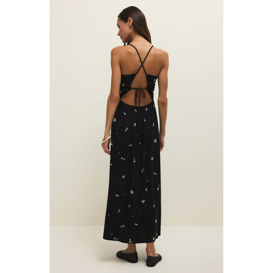 Z Supply Cannes Nala Ditsy Midi Dress in Black