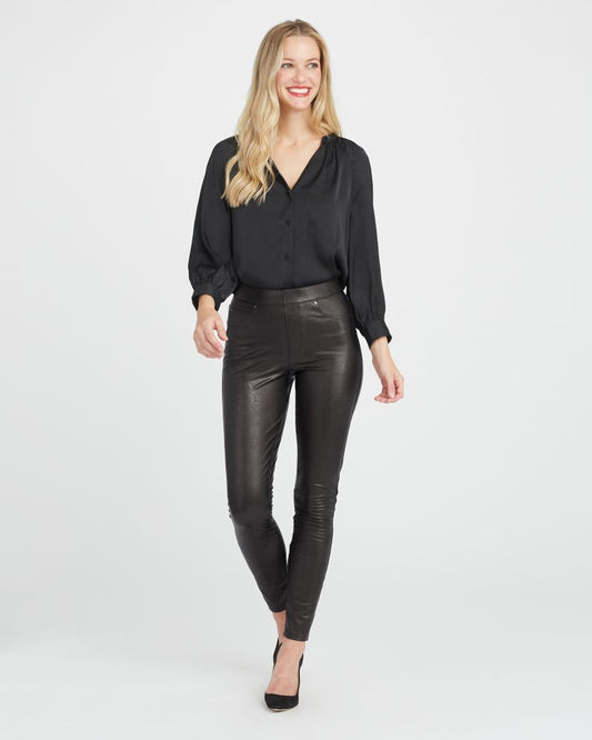 Spanx Leather Like Skinny Leggings