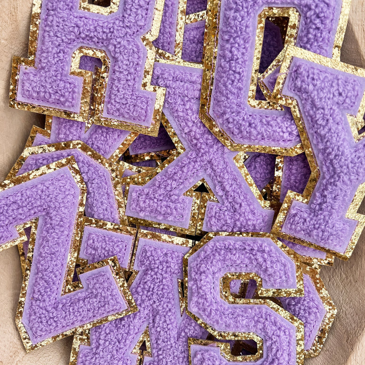 3 Inch Purple Chenille Varsity Letter Patch