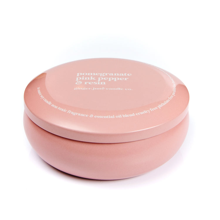 Triple Wick Pink Tin Soy Candle