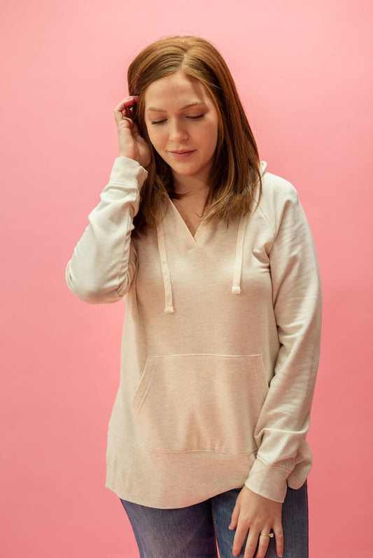 Thread & Supply Jacey Pullover Hoodie in Cream