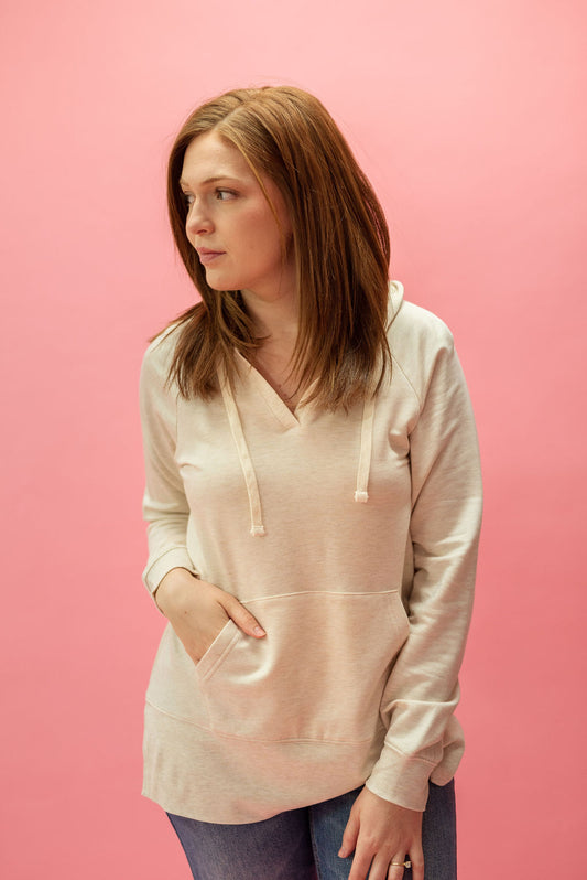 Thread & Supply Jacey Pullover Hoodie in Cream