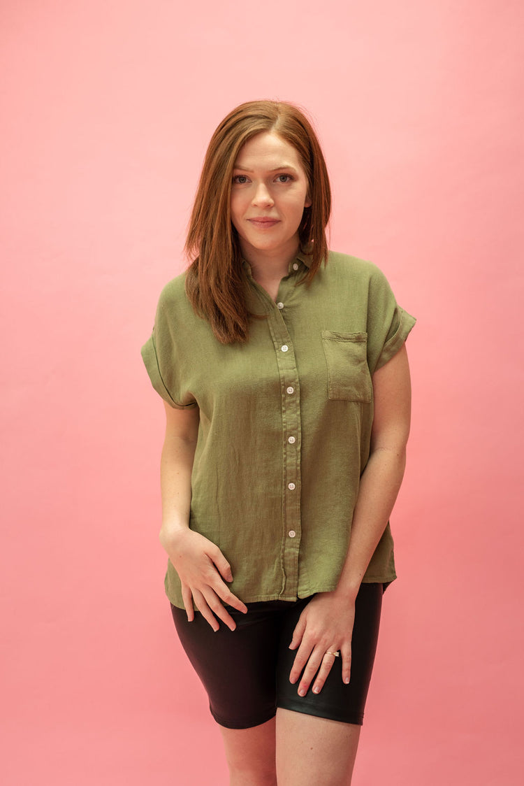 Thread & Supply Jane Top in Olive Grove
