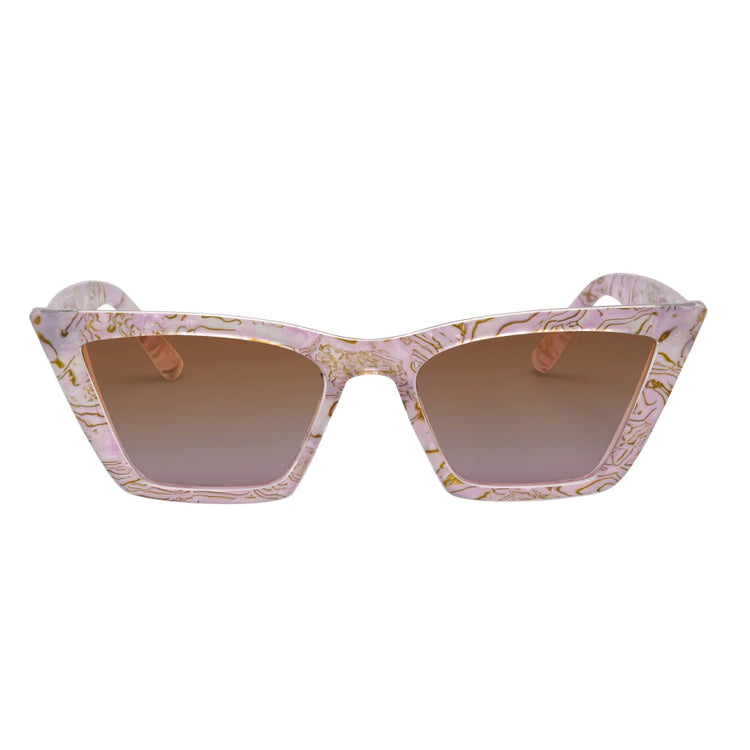 I-Sea Rosey Sunglasses (pink swirl/brown)