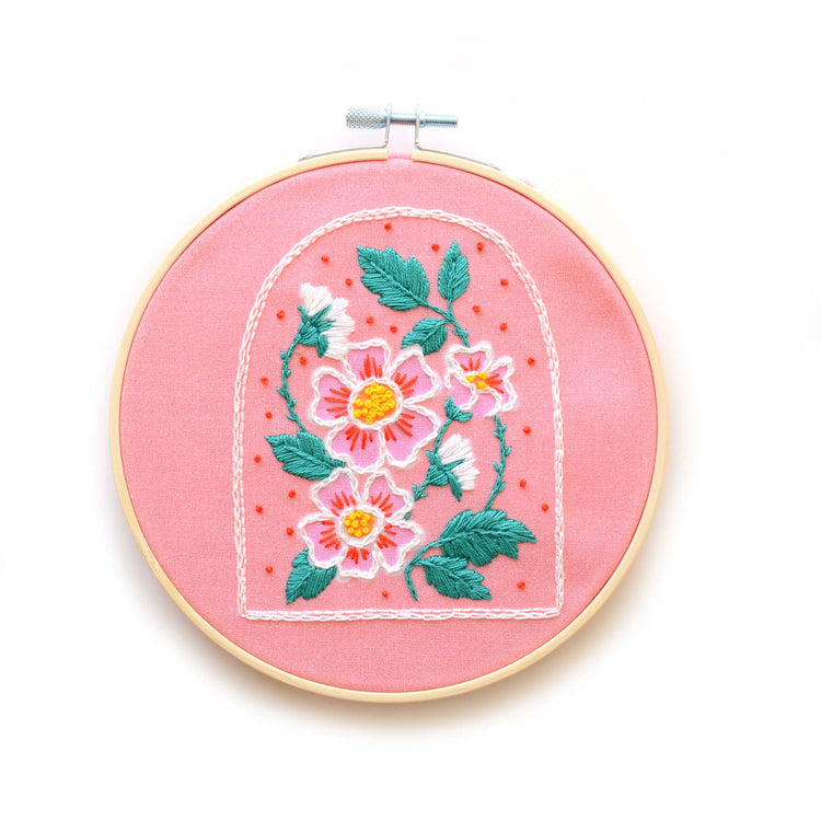 DIY Roses Embroidery Patch Kit