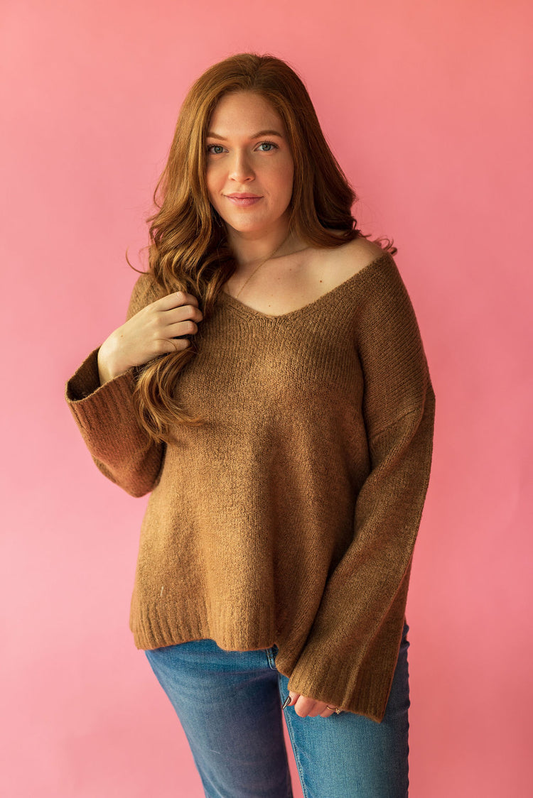 Z Supply Weekender Sweater in Camel Brown