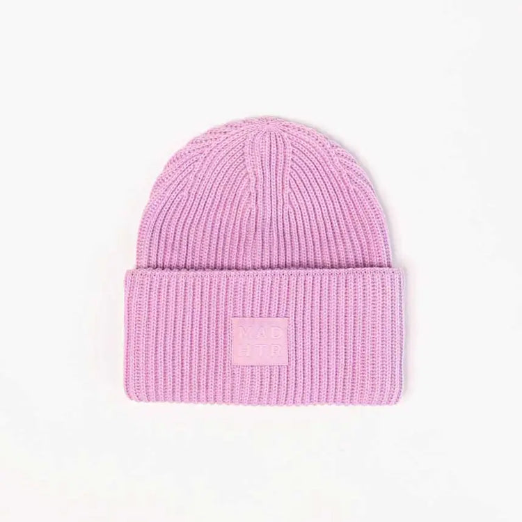 Mad Hatter Ribbed Knit Beanie - Orchid