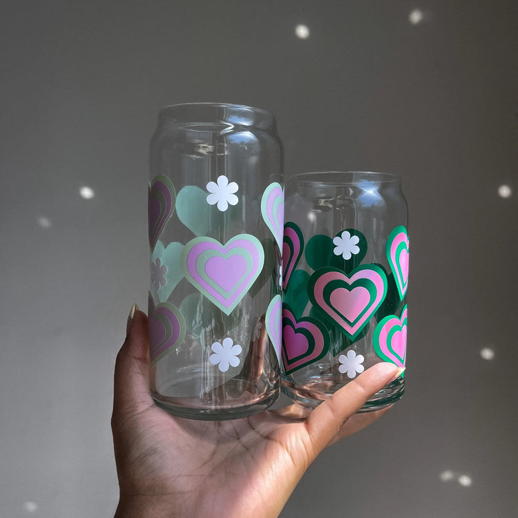 Seven Hearts Beer Can Glasses