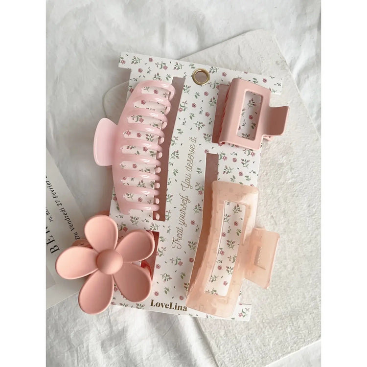 4-pack Assorted Hair Clip Set