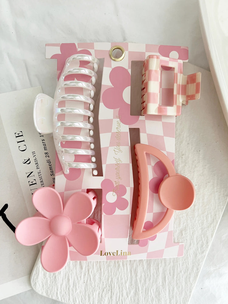 4-pack Assorted Hair Clip Set